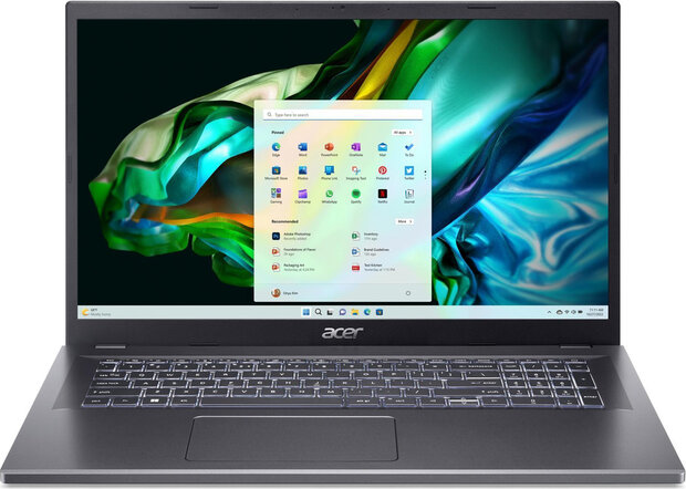 Aspire 5 17 A517-58GM (Intel Core i5-1335U, Windows 11 Pro, Geforce RTX 2050, 16 GB RAM, 512 GB SSD, 17,3&quot; IPS 1920 x 1080 Full HD, Gigabit Ethernet, Wi-Fi 6E, grijs, Azerty)