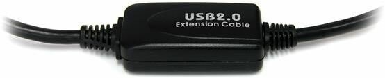 Actieve USB 2.0 kabel A naar B M/M (9 meter, zwart)