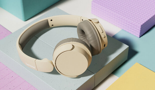 TAH3209BG Headphones (over-the-ear mount, Bluetooth, beige)