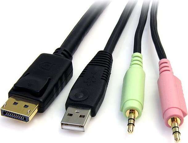 4-in-1 USB DisplayPort KVM switchkabel