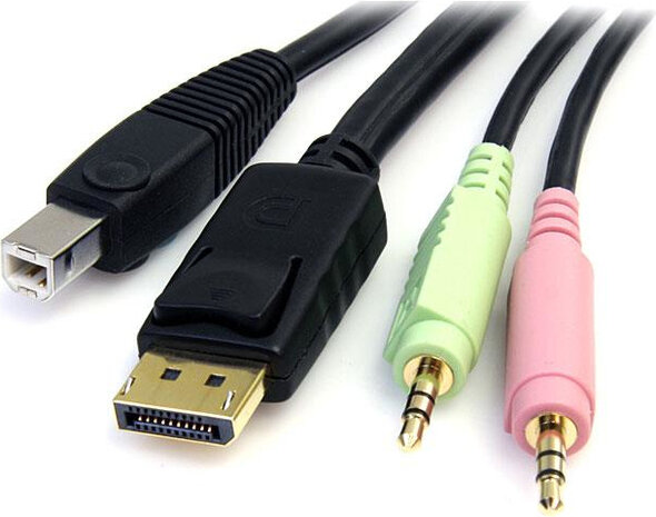 4-in-1 USB DisplayPort KVM switchkabel