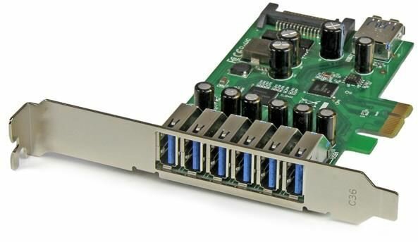 7-poort PCI Express USB 3.0 Card