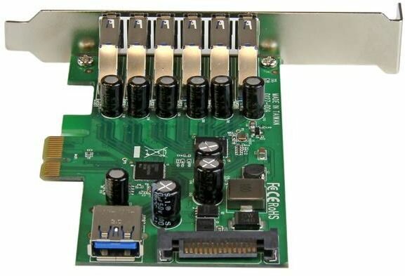 7-poort PCI Express USB 3.0 Card