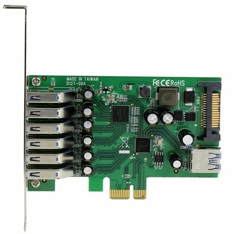 7-poort PCI Express USB 3.0 Card