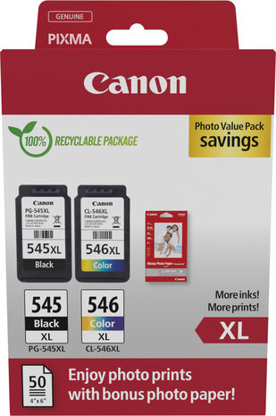 PG-545XL/CL-546XL ValuePack (zwart + kleur)