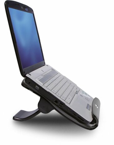 Notebook stand met 4-poort USB hub (17&quot;, zwart)
