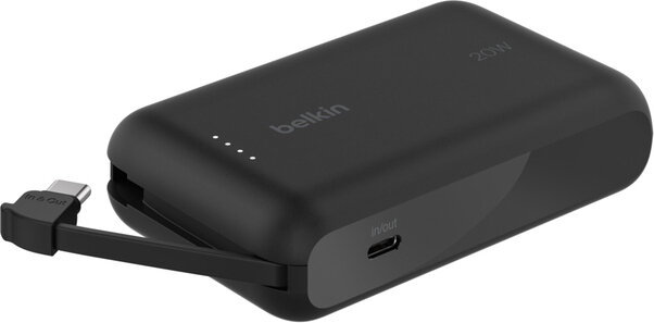 BoostCharge Power Bank 10K (10.000 mAh, 2 x USB-C, 20 Watt, incl. USB-C kabel, zwart)