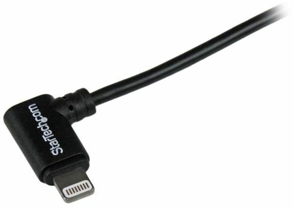 Hoekse Lightning USB-kabel (2 meter, zwart)