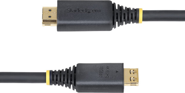 HDMI2-CABLE-GRIP-15F High Speed HDMI Cable M/M (met grippingconnectors, 4K 60Hz, 4,5 m, shielded, zwart)