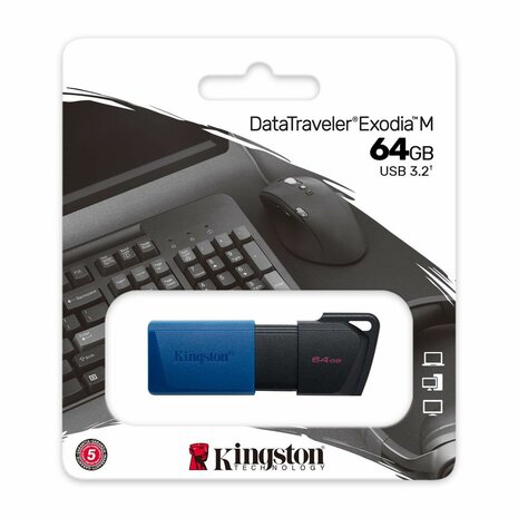 DTXM/64GB DataTraveler Exodia M USB flash drive 64 GB (USB 3.2 Gen 1)