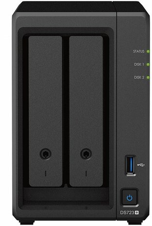 Disk Station DS723+ NAS server (2 bays, RAID 0, 1, JBOD, 2 GB, Gigabit Ethernet, iSCSI support)