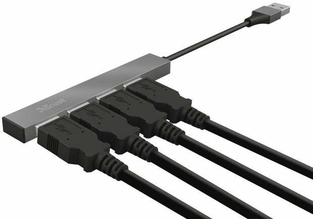 Halyx Aluminium 4-poort mini USB-Hub