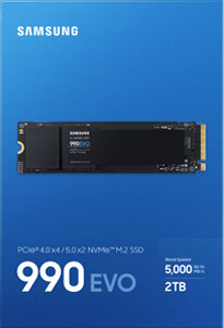 2000 GB 990 EVO MZ-V9E2T0BW SSD (M.2 2280, PCI Express 5.0 x4 NVMe, 256-bit AES, TCG Opal Encryption 2.0)
