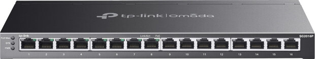 JetStream TL-SG2016P V1 Switch (L2+, managed, 16 x 10/100/1000, rack-mountable, surface-mountable)
