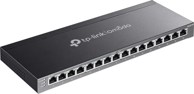 JetStream TL-SG2016P V1 Switch (L2+, managed, 16 x 10/100/1000, rack-mountable, surface-mountable)