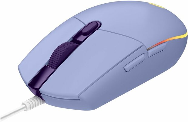 G203 LightSync Gaming Mouse (6 knoppen, USB, lila)