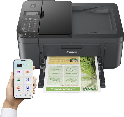Pixma TR4755i AIO (8,8 ppm, duplex, ADF documentfeeder, randloze fotoprints, WiFi, zwart)