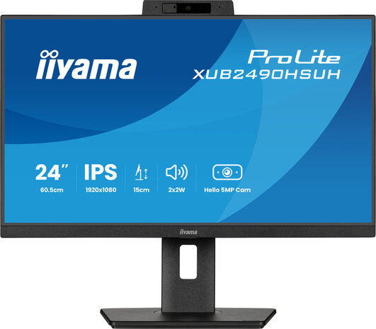 ProLite XUB2490HSUH-B2 LED 24&quot;, 1920 x 1080 Full HD 100 Hz, IPS, 4 ms, HDMI, DisplayPort, speakers, mat zwart