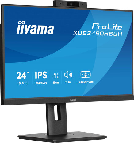 ProLite XUB2490HSUH-B2 LED 24&quot;, 1920 x 1080 Full HD 100 Hz, IPS, 4 ms, HDMI, DisplayPort, speakers, mat zwart