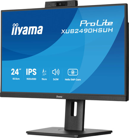 ProLite XUB2490HSUH-B2 LED 24&quot;, 1920 x 1080 Full HD 100 Hz, IPS, 4 ms, HDMI, DisplayPort, speakers, mat zwart