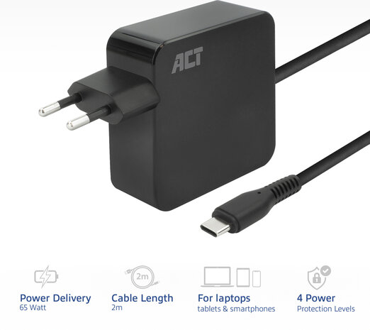 USB-C laptop wall charger 65 Watt