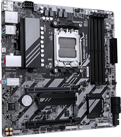 Socket AM5 : B840M-DS3H (DDR5, 2 x M.2, 2 x DisplayPort, HDMI, mATX)