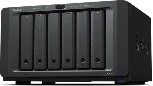 DS1621+ Disk Station NAS Server (6 bays, SATA, 4 GB RAM, Gigabit Ethernet)