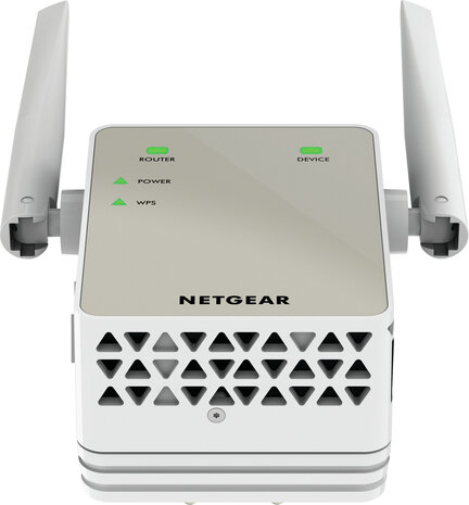 EX6120-100PES Wireless Range Extender (IEEE 802.11ac, 1,17 Gbit/s, 2,40 GHz, 5 GHz, 2 x externe antennes, LAN)