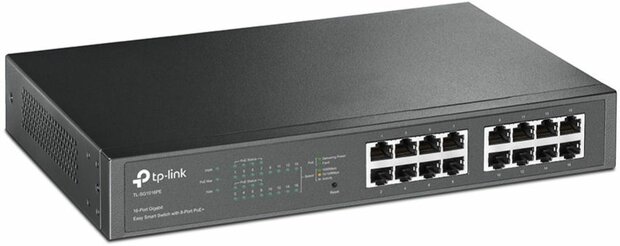 TL-SG1016PE Easy smart switch (8 x 10/100/1000 PoE+ + 8 x 10/100/1000, rack-mountable, PoE+ 110 Watt)