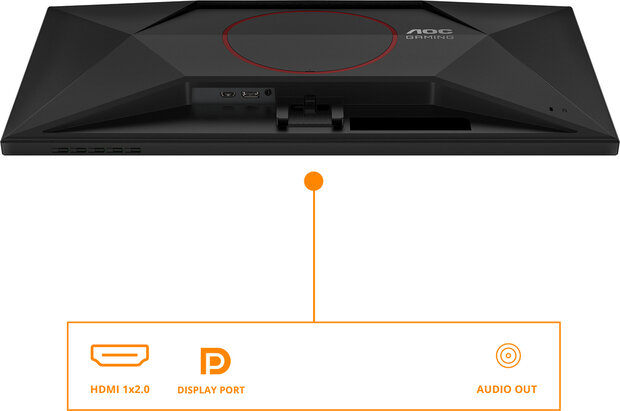 Gaming 27G42E LED gaming 27&quot;, 1920 x 1080 Full HD 180 Hz, Fast IPS, HDR10, 0,5 ms, HDMI, DisplayPort, zwart/rood