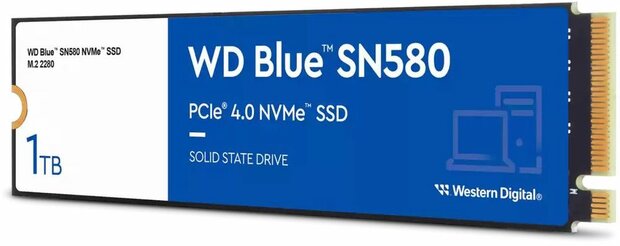 1000 GB WDS100T3B0E WD Blue SN580 (M.2 2280, PCIe 4.0 x4 NVMe)