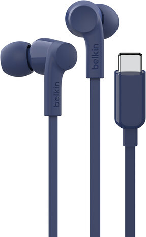 Earbuds (volumeregeling, blauw)
