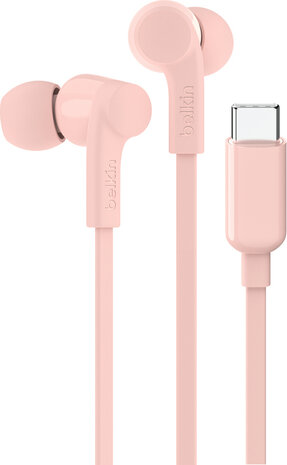 Earbuds (volumeregeling, roze)