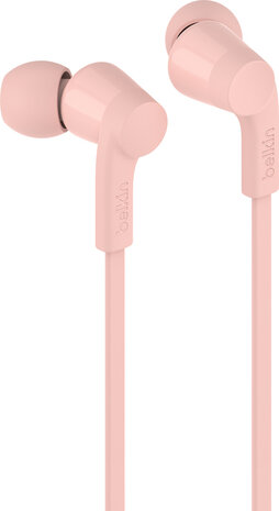 Earbuds (volumeregeling, roze)
