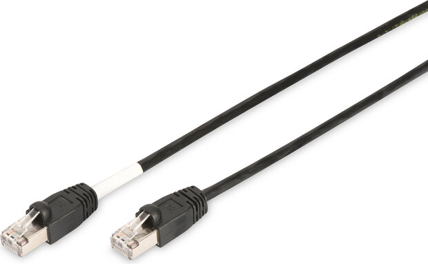 Cat6 S/FTP Patchkabel (10 meter, outdoor, zwart)
