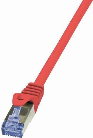 Cat6a S/FTP kabel (0,25 m, rood)