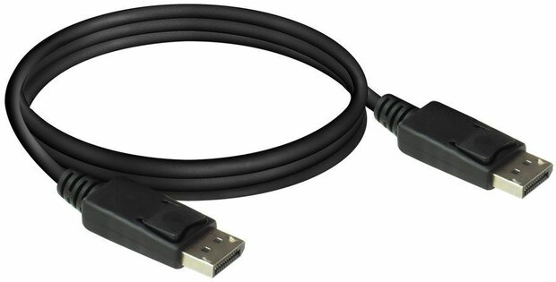 DisplayPort kabel M/M (DisplayPort 1.2, 3 m, molded, 4K 60 Hz 3840 x 2160 support, snap-in, zwart)