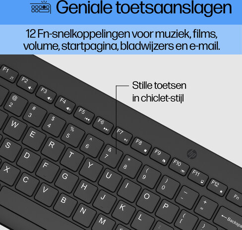 330 Keyboard &amp; mouse set (draadloos, zwart, Azerty BE)