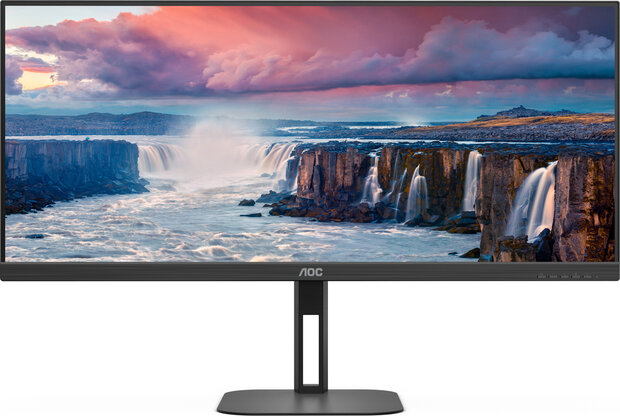 Value-line U34V5C/BK LED 34&quot;, 3440 x 1440 WQHD, 100 Hz, VA, 4000:1, 4 ms, HDMI, DisplayPort, USB-C,  speakers, mat zwart