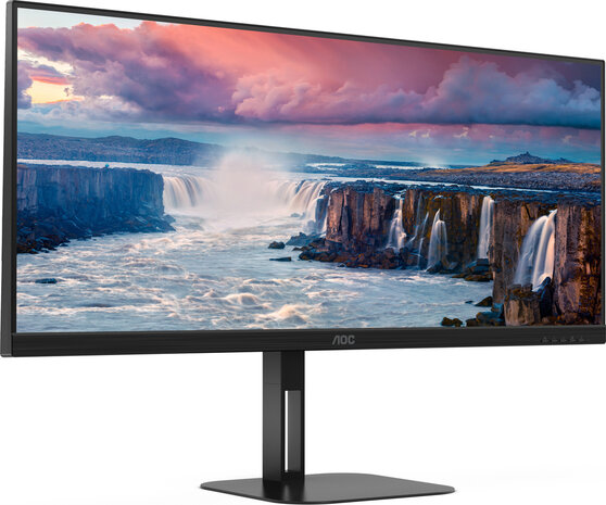 Value-line U34V5C/BK LED 34&quot;, 3440 x 1440 WQHD, 100 Hz, VA, 4000:1, 4 ms, HDMI, DisplayPort, USB-C,  speakers, mat zwart