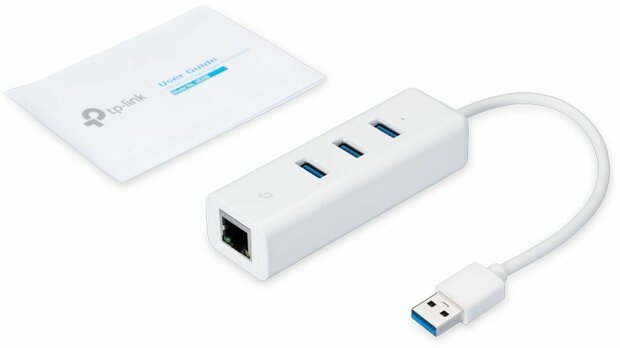 UE330 3-Port USB 3.0 Hub &amp; Gigabit Ethernet Adapter
