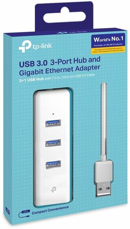 UE330 3-Port USB 3.0 Hub &amp; Gigabit Ethernet Adapter
