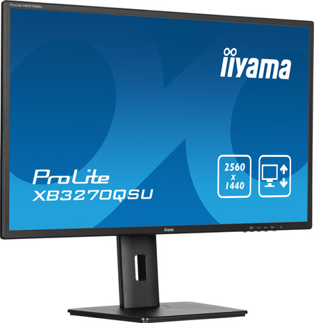 ProLite XB3270QSU-B1 LED 32&quot;, 2560 x 1440 WQHD 100 Hz, IPS, 1200:1, 3 ms, 2 x HDMI, DisplayPort, speakers, mat zwart