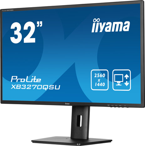 ProLite XB3270QSU-B1 LED 32&quot;, 2560 x 1440 WQHD 100 Hz, IPS, 1200:1, 3 ms, 2 x HDMI, DisplayPort, speakers, mat zwart