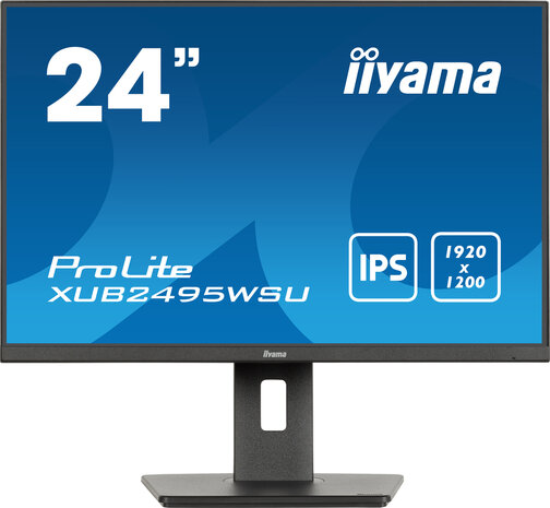 ProLite XUB2495WSU-B7 LED 24&quot;, 1920 x 1200 WUXGA, IPS, 1000:1, 4 ms, HDMI, DisplayPort, speakers, mat zwart