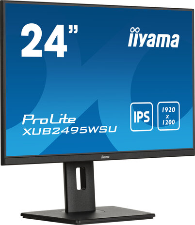 ProLite XUB2495WSU-B7 LED 24&quot;, 1920 x 1200 WUXGA, IPS, 1000:1, 4 ms, HDMI, DisplayPort, speakers, mat zwart