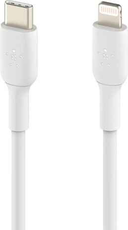 Boost Charge Lightningkabel : USB-C M naar Lightning M (2 meter, wit, USB Power Delivery 18 Watt)