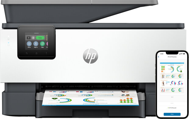 Officejet Pro 9120b All-in-One Multifunction printer (A4, 20 ppm, USB 2.0, LAN, Wi-Fi n, USB host)