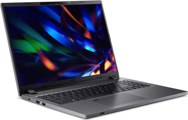 TravelMate P2 16 TMP216-51-G2-TCO (180&deg; hinge, Intel Core i7-1355U, Windows 11 Pro, Intel Iris Xe Graphics, 32 GB RAM, 512 GB SSD NVMe, 16&quot; IPS 1920 x 1200, Gigabit Ethernet, Wi-Fi 6E, grijs, Azerty)