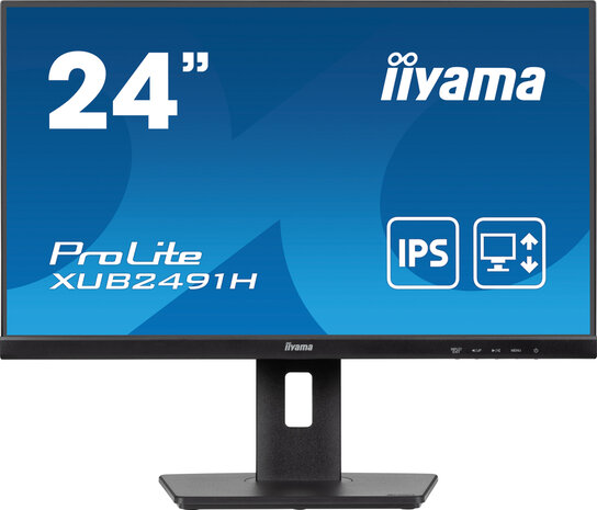 ProLite XUB2491H-B1 LED 24&quot;, 1920 x 1080 Full HD, 100 Hz, IPS, 1300:1, 0,5 ms, HDMI, DisplayPort, mat zwart